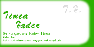 timea hader business card